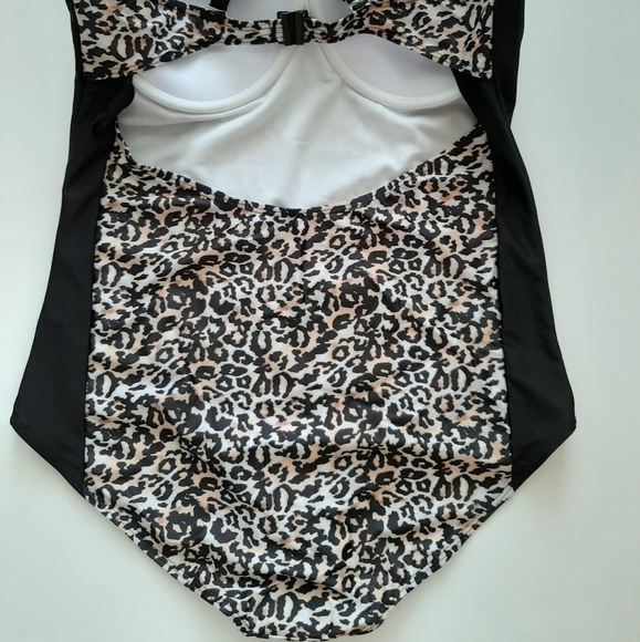 LAST ONE!! Sexy One Piece Swimsuit Leopard Women Plus Size 14 - Picture 7 of 7